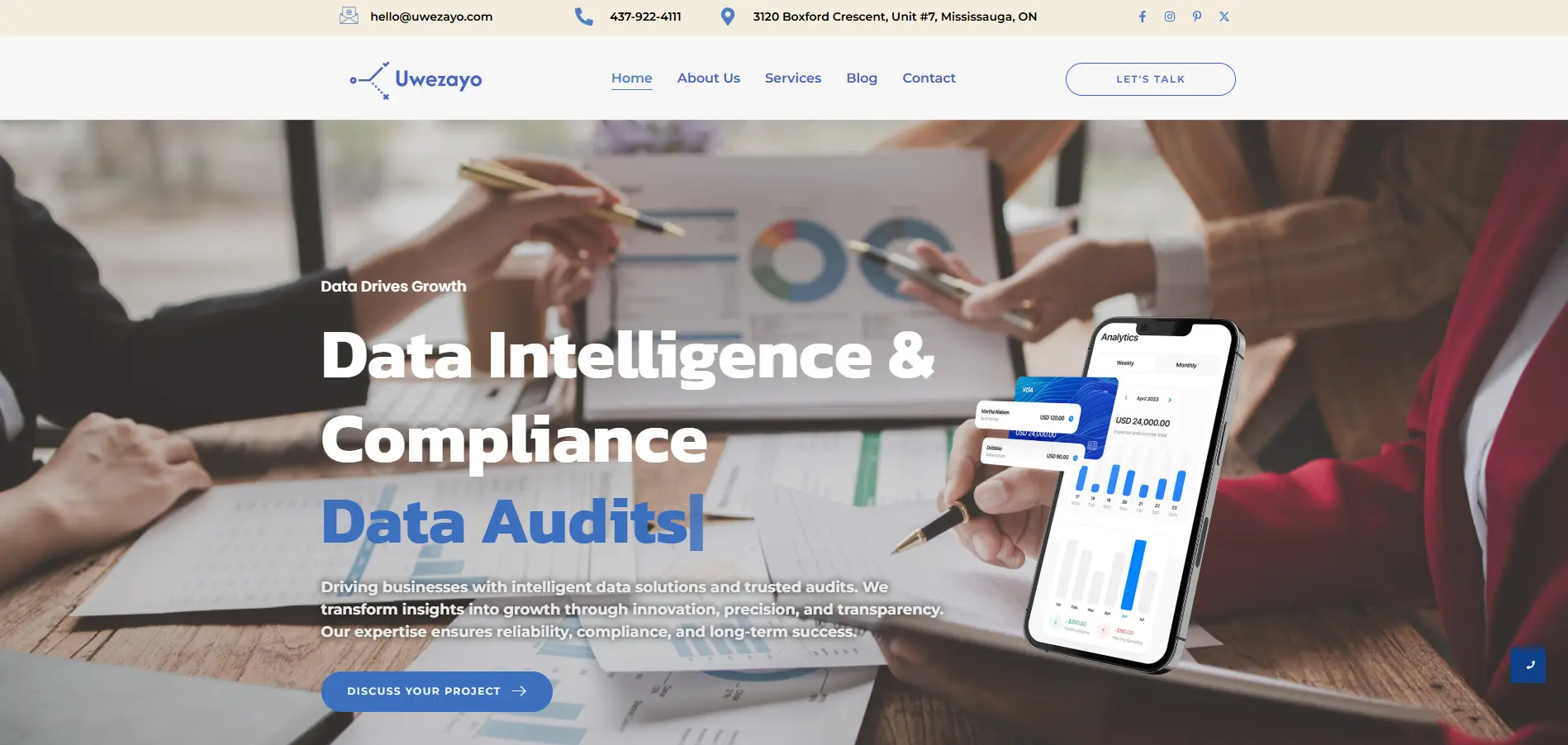 Enterprise web architecture and data analytics dashboard engineered for Uwezayo.